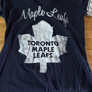 Toronto Maple Leafs Women's Top - Navy and White